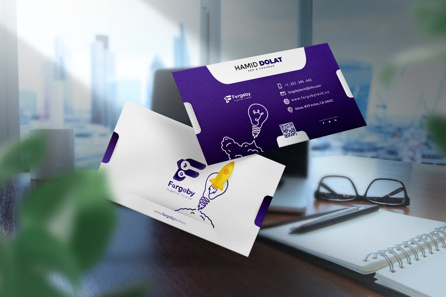 طراحی کارت ویزیت استارت آپ فارگوبای 1 طراحی کارت ویزیت استارت آپ فارگوبای
